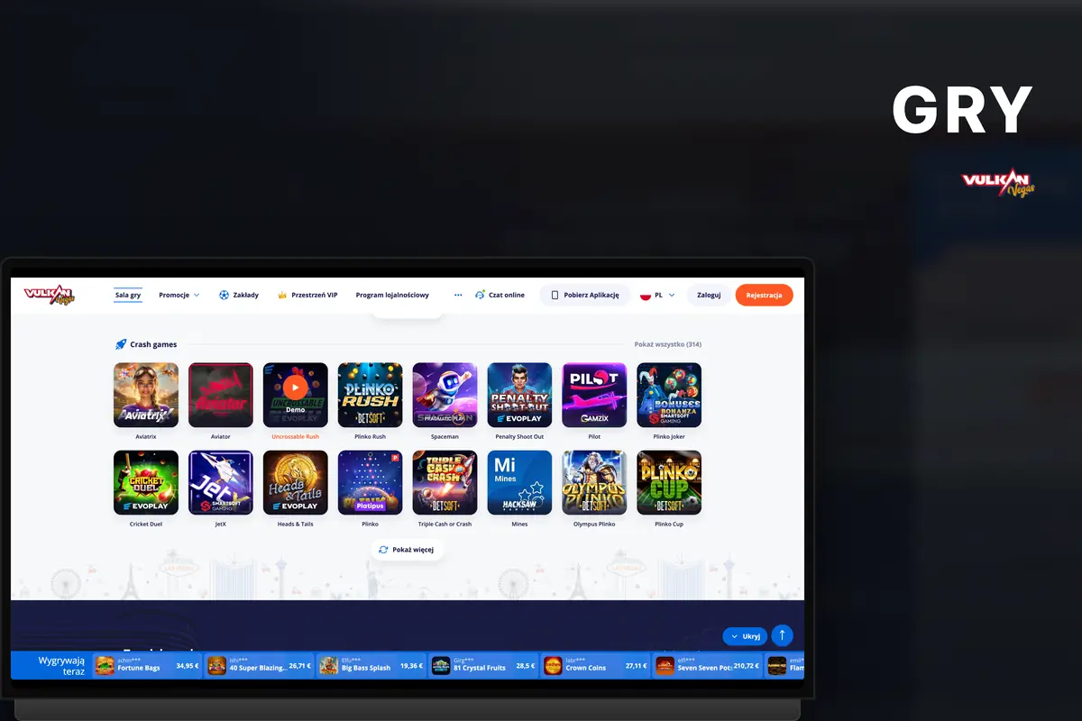 Vulkan Vegas — kolekcja gier