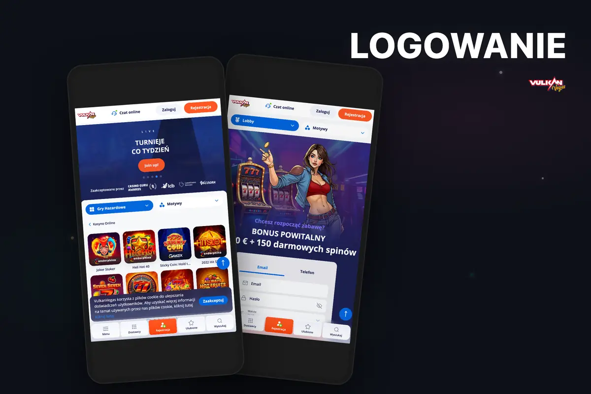 Vulkan Vegas — logowanie